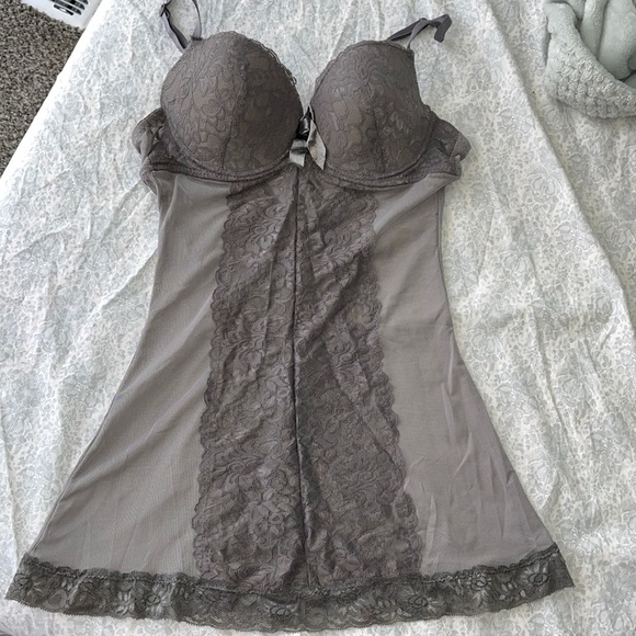 Native Intimates Gray Slip Push Up Bra - Picture 1 of 5